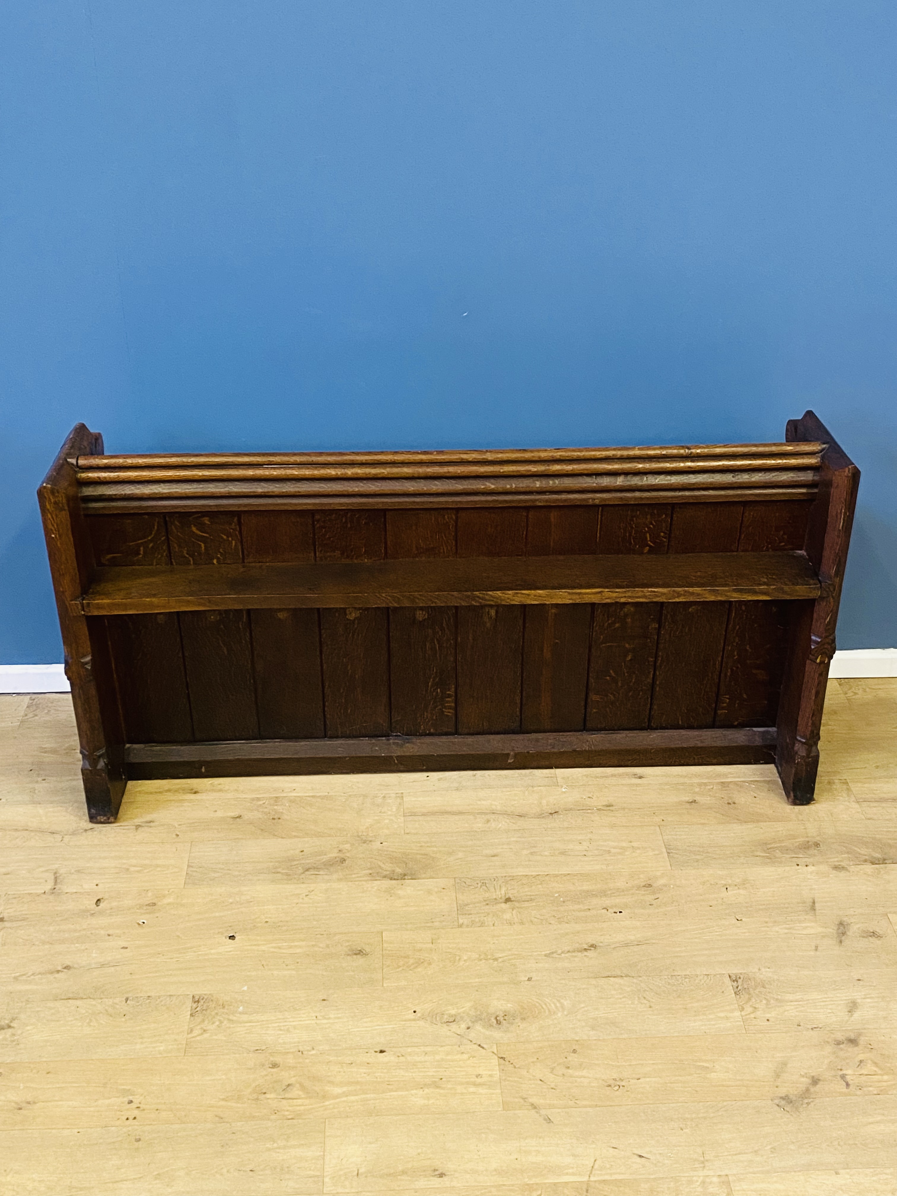 Victorian oak church pew - Image 4 of 4