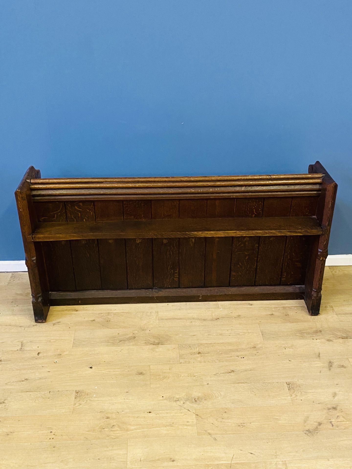 Victorian oak church pew - Image 4 of 4