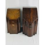 Two 19th century knife boxes