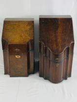 Two 19th century knife boxes