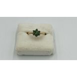 9ct gold ring set with jade