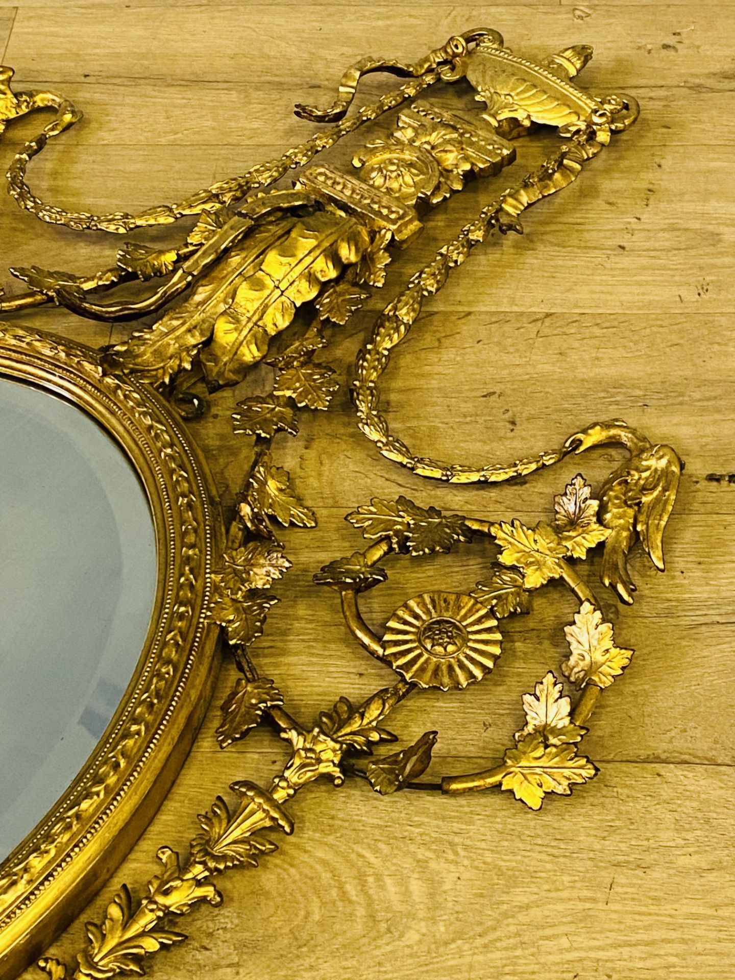 19th century gilt gesso girandole mirror - Bild 8 aus 9