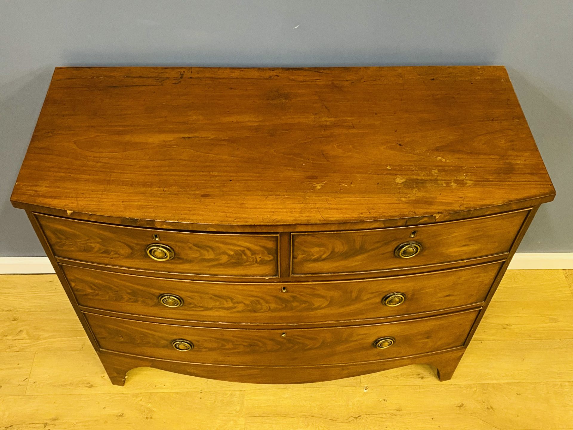 19th century mahogany chest of drawers - Image 5 of 6