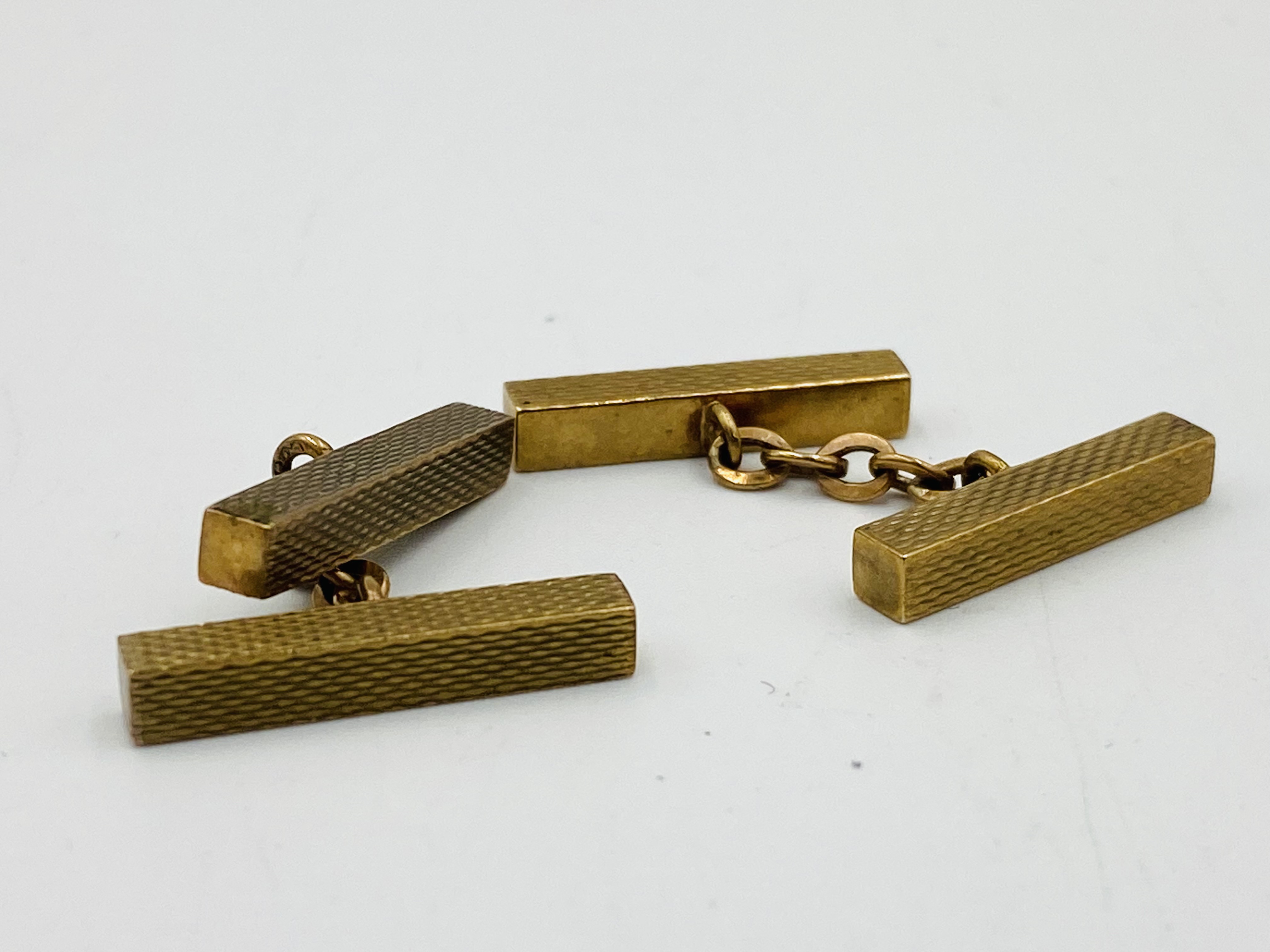 Pair of gold plated cufflinks - Image 3 of 3