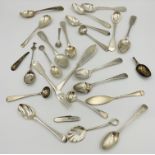 Quantity of silver tea spoons and a silver pocket knife