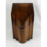 19th century mahogany knife box with original interior