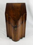 19th century mahogany knife box with original interior