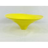 Yellow footed ceramic studio pottery bowl