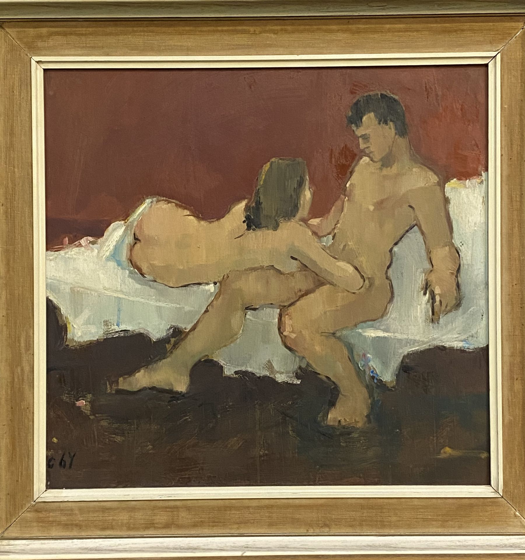 Framed oil on board, Adam & Eve No.1 - Image 2 of 4