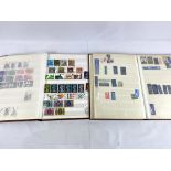 Two stock books with hundreds of registration labels, GB / Channel Island stamp collection.