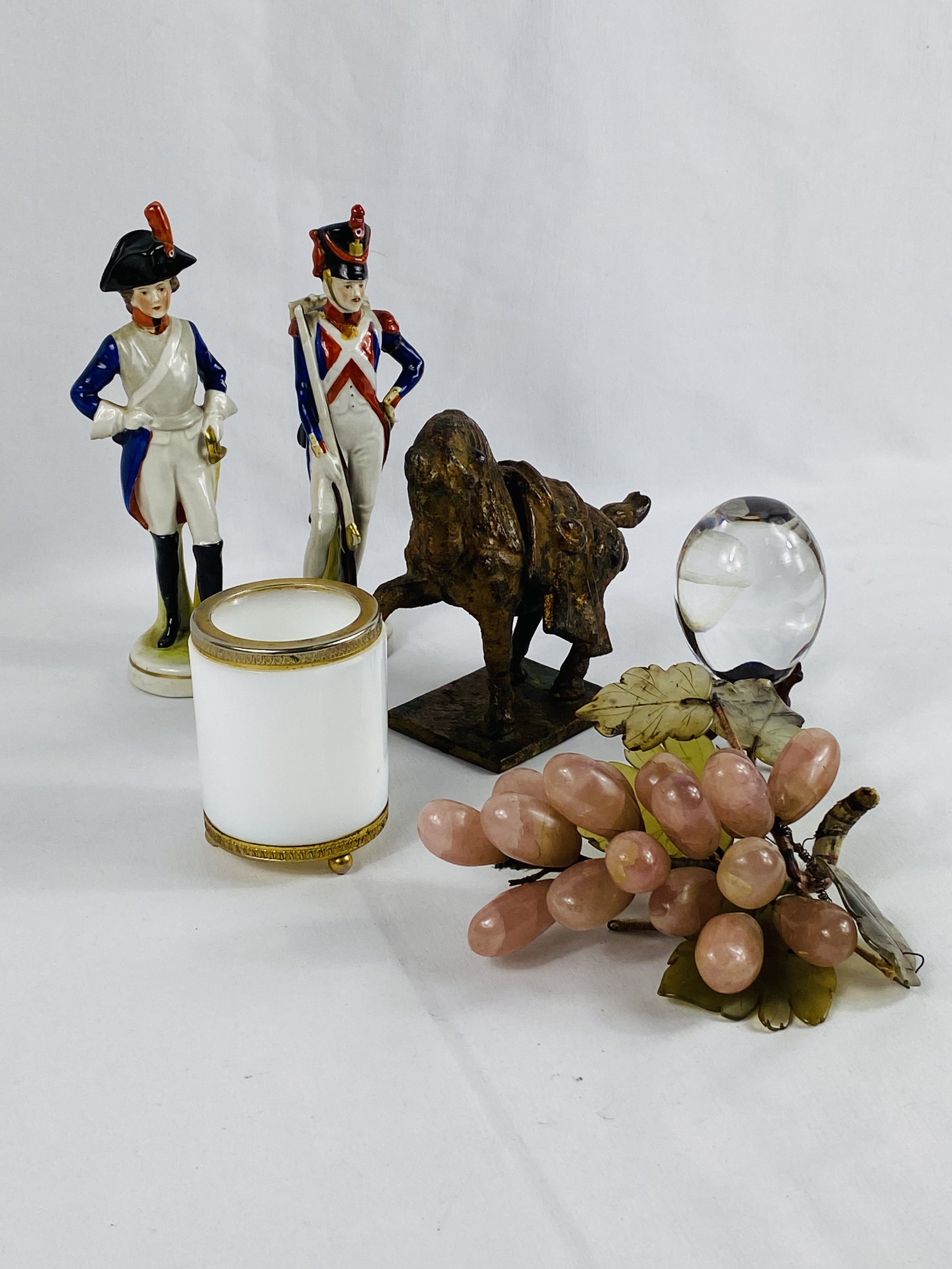 Two Continental porcelain figurines and other items - Image 4 of 4