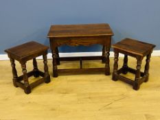 Nest of oak tables