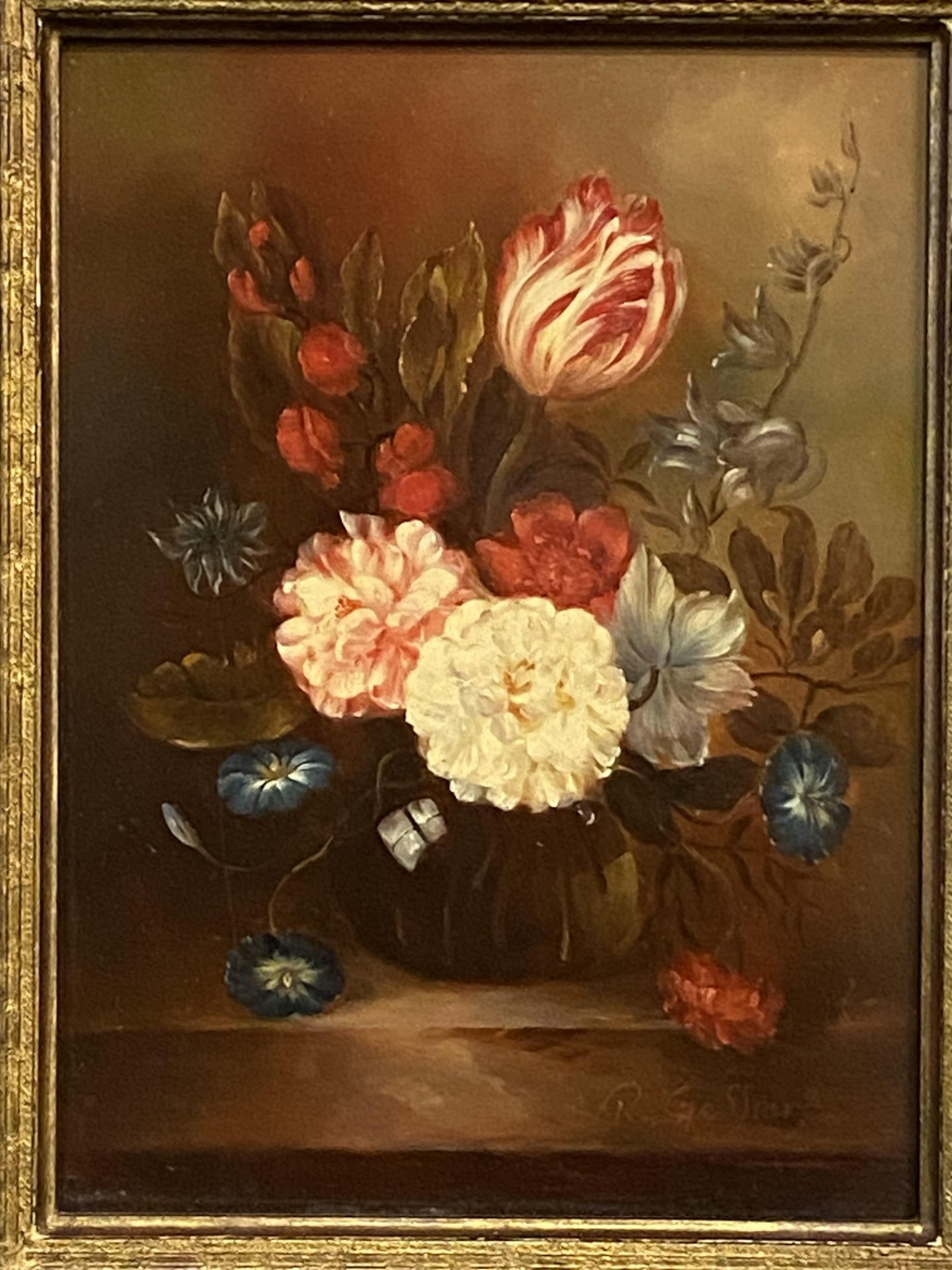 Framed and glazed oil signed R. Gestner - Bild 3 aus 4