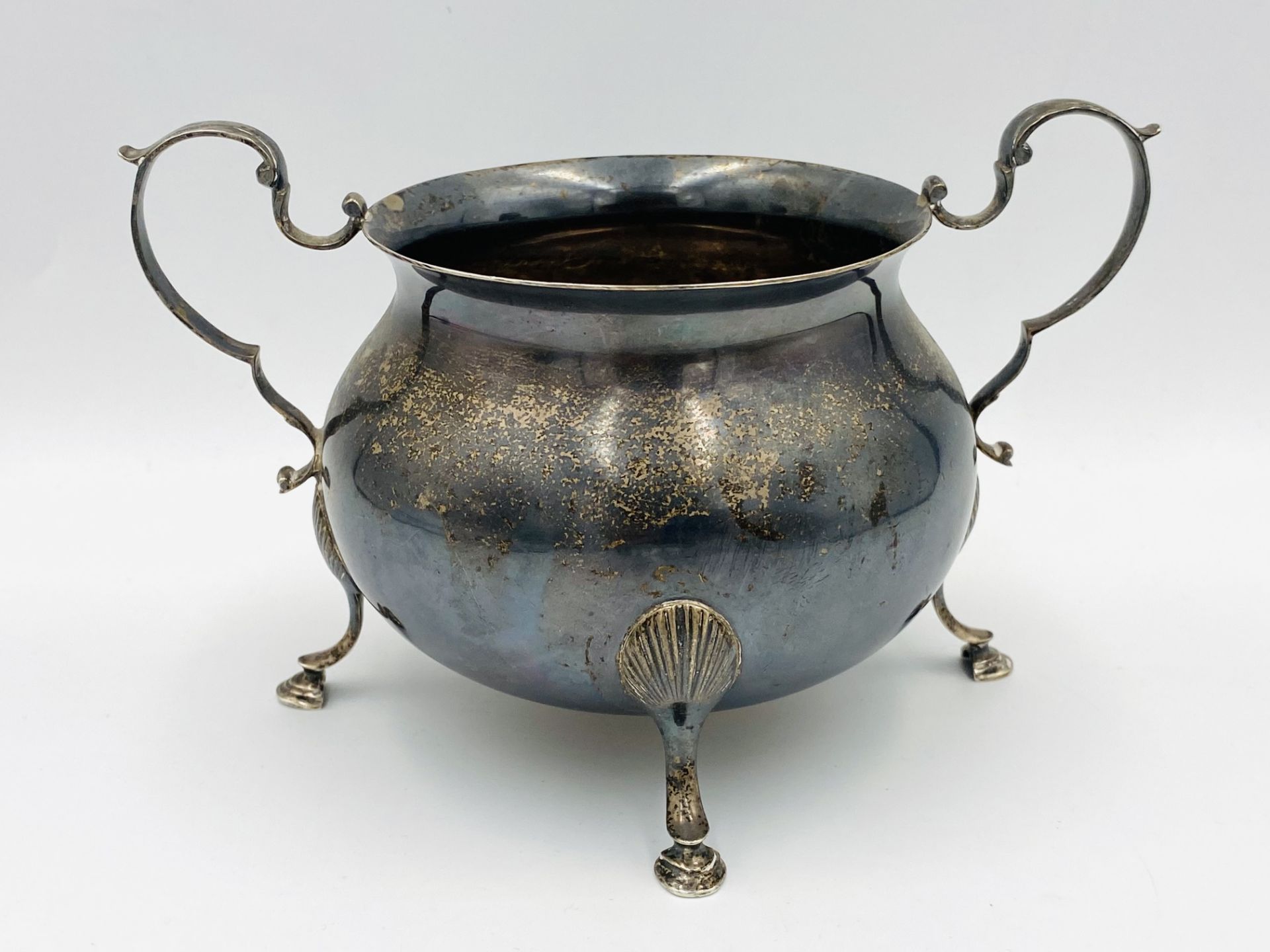 Silver sugar bowl