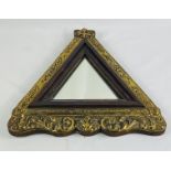 Triangular wall mirror