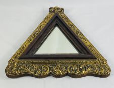 Triangular wall mirror