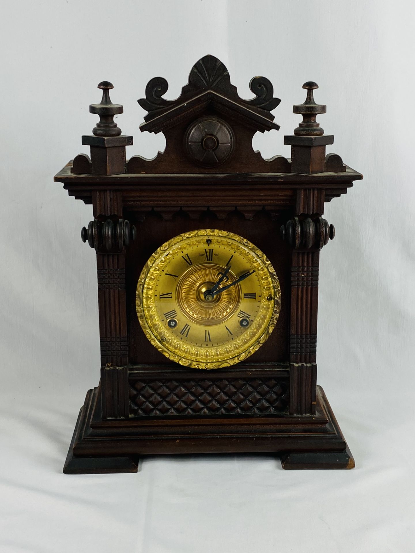 Mahogany mantel clock - Image 2 of 5