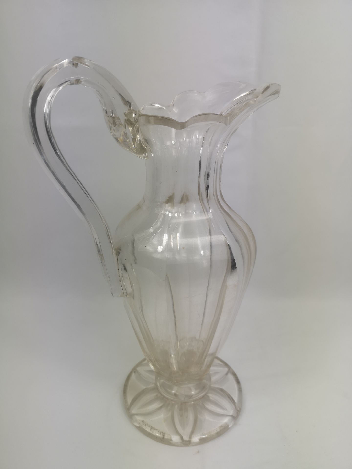 Victorian cut glass water jug and wine ewer - Image 2 of 5