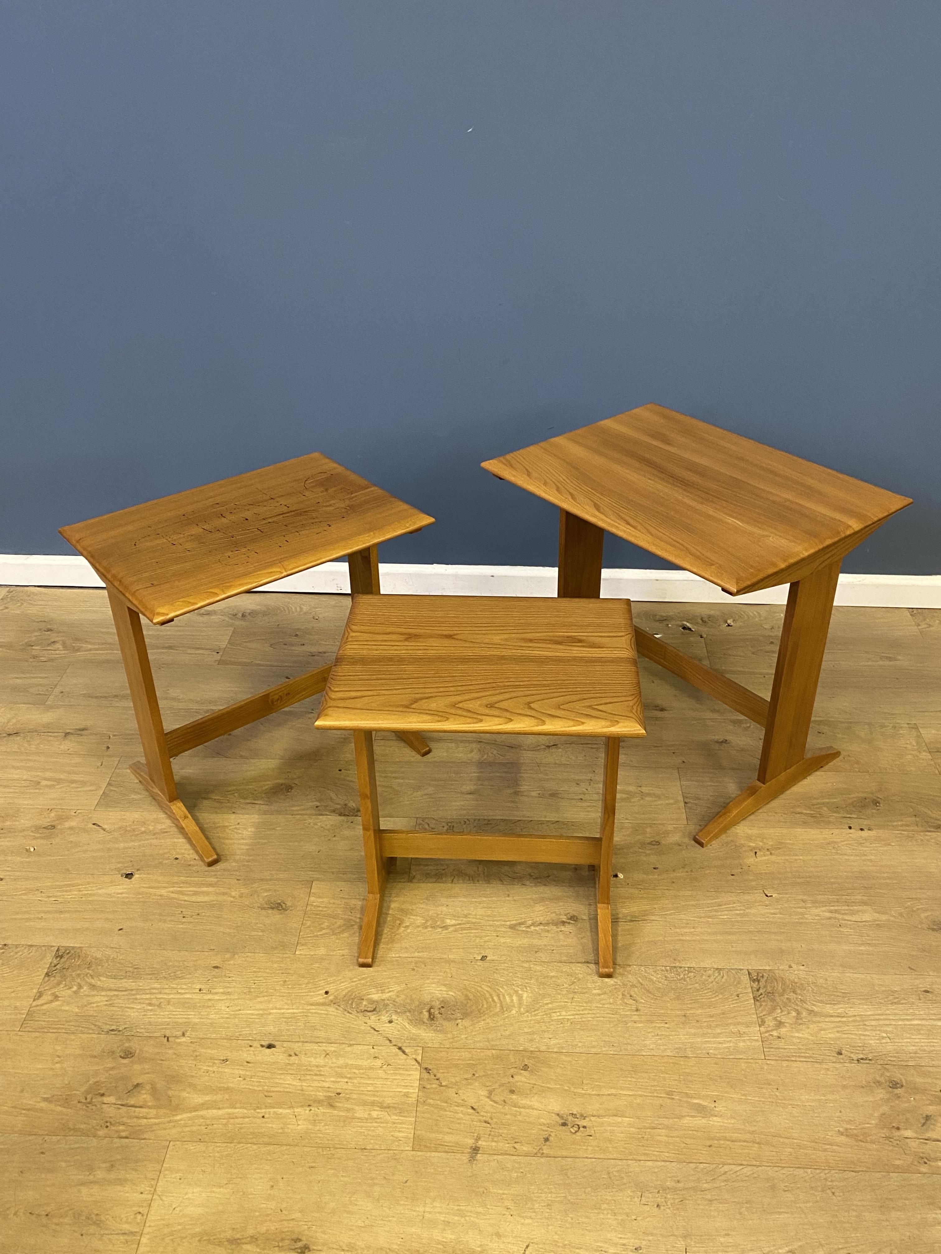 Ercol style nest of tables - Image 2 of 5