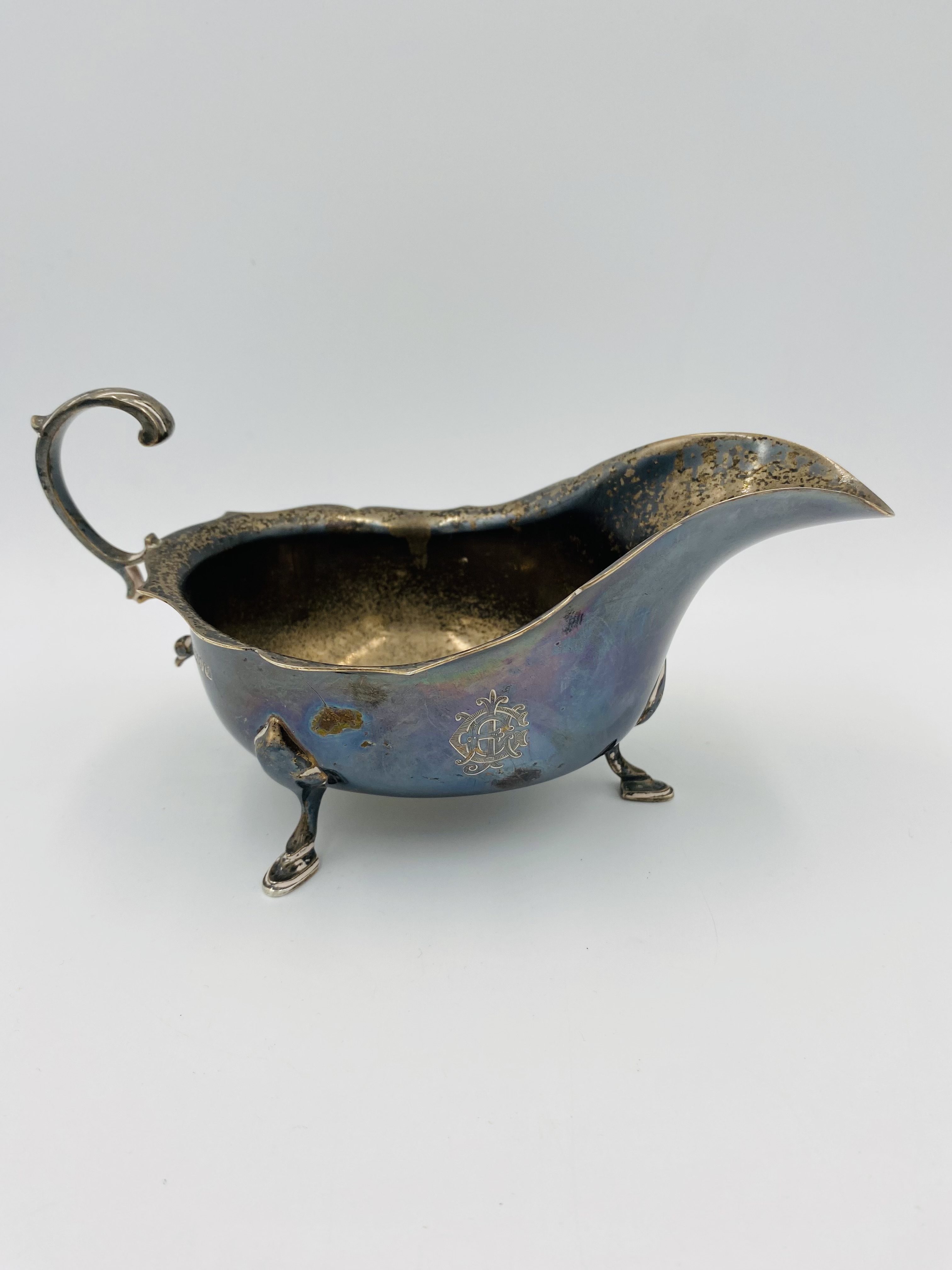 Silver sauce boat - Image 2 of 3
