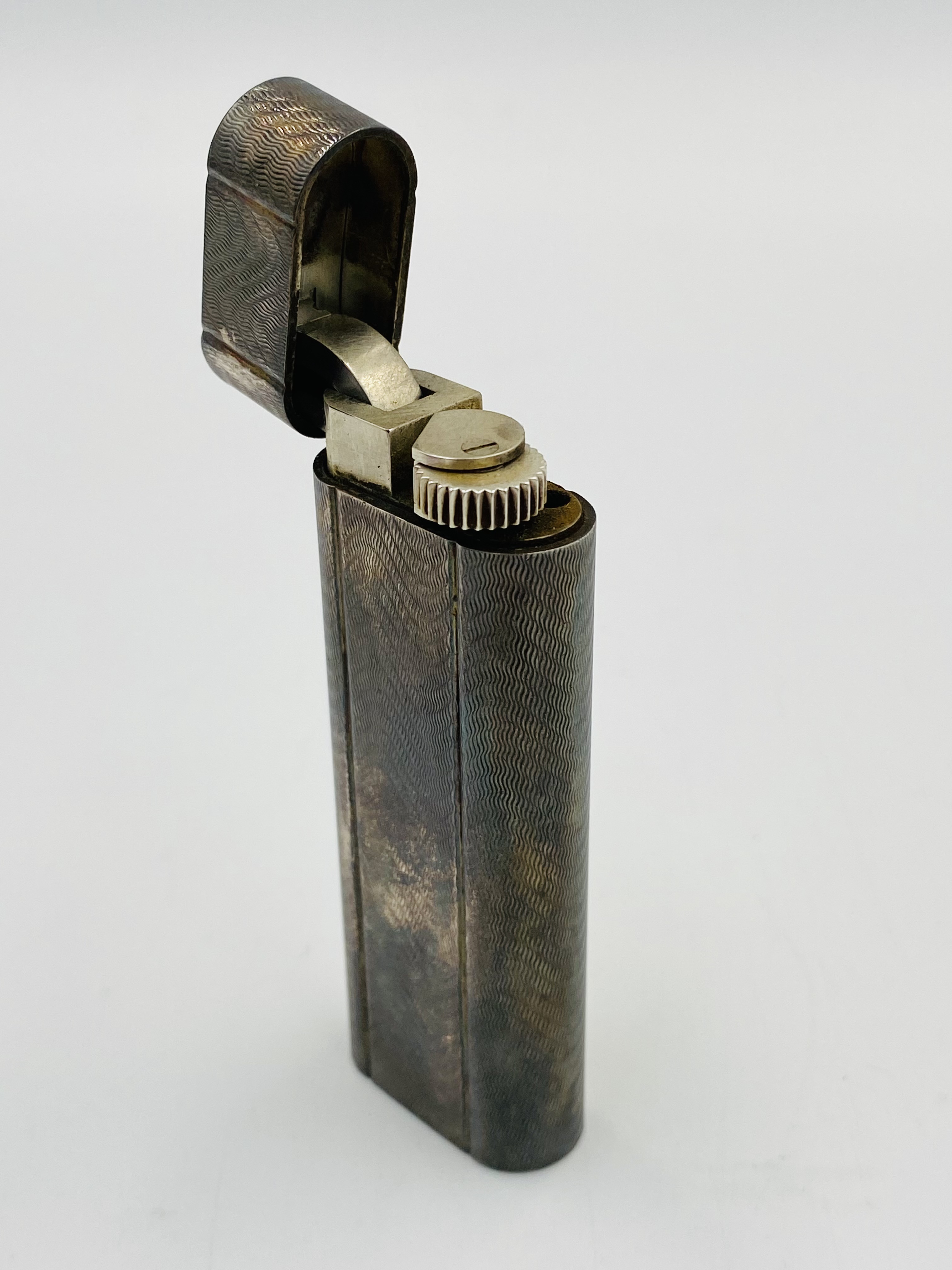 Cartier engine turned silver plated lighter - Image 4 of 5