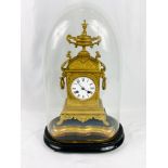 French ormolu and enamel mantel clock