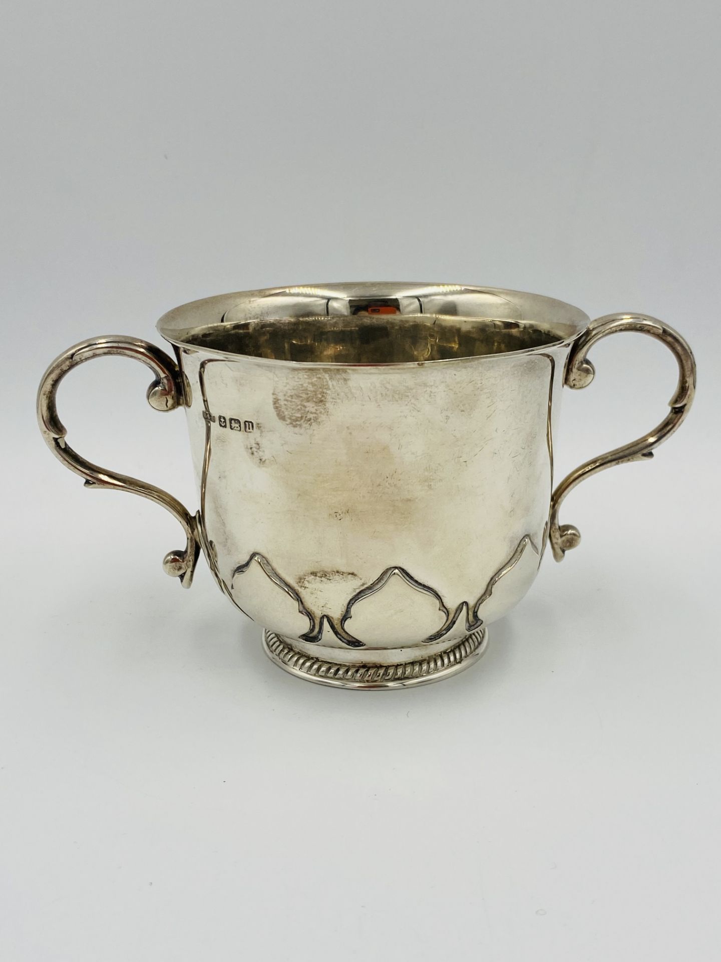 Hallmarked silver two handled cup - Image 2 of 4