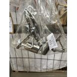Set of large white metal shaft fittings. This lot carries VAT.