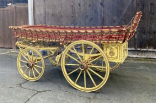 FOUR-WHEELED POT WAGON built by Jarrett on traditional semi-elliptic springs, a cream chassis