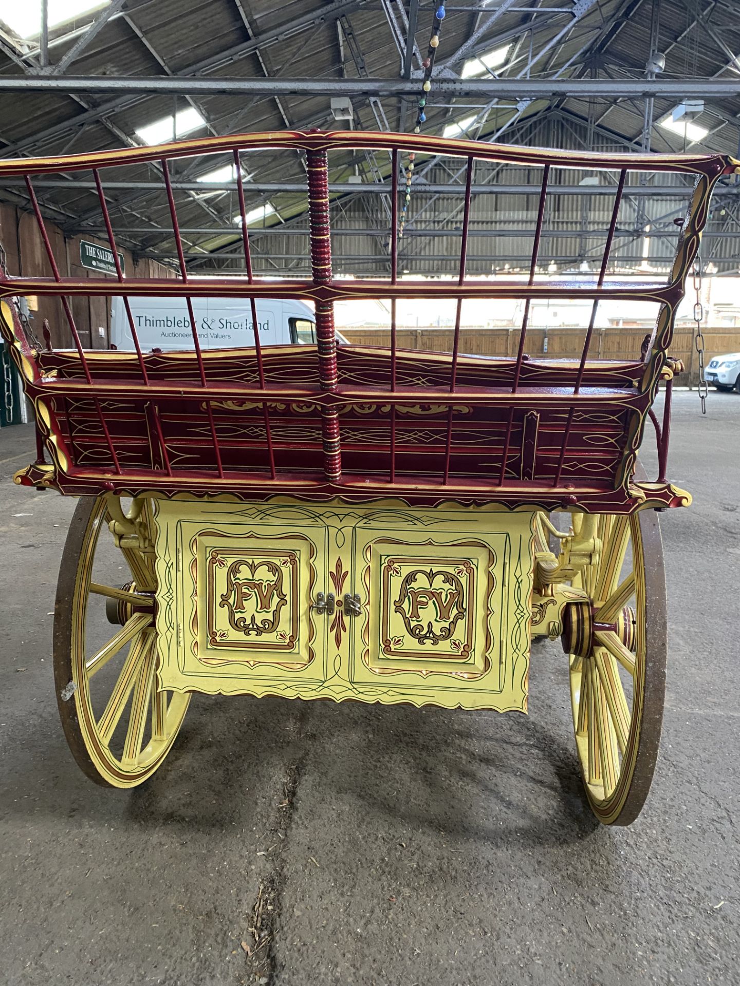 FOUR-WHEELED POT WAGON built by Jarrett on traditional semi-elliptic springs, a cream chassis - Image 2 of 5