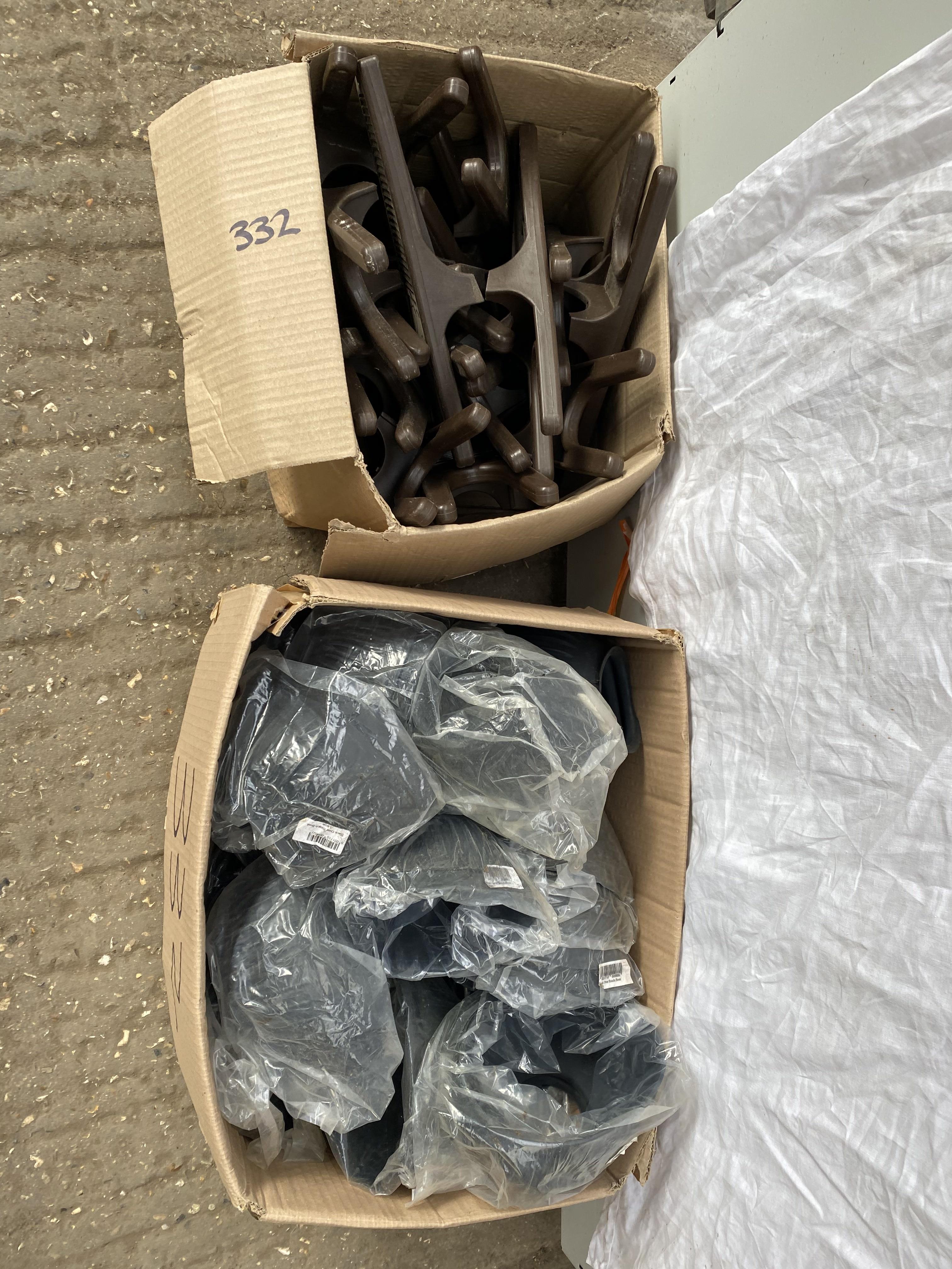 Quantity of new over-reach boots, boot jacks, curry combs and stirrup threads.