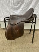Brown leather 17" GP saddle by Calcutts