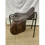 Brown leather 17" GP saddle by Calcutts