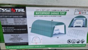 Essential 12ft PVC portable garage 12ft x 20ft x 8ft. This lot carries VAT.
