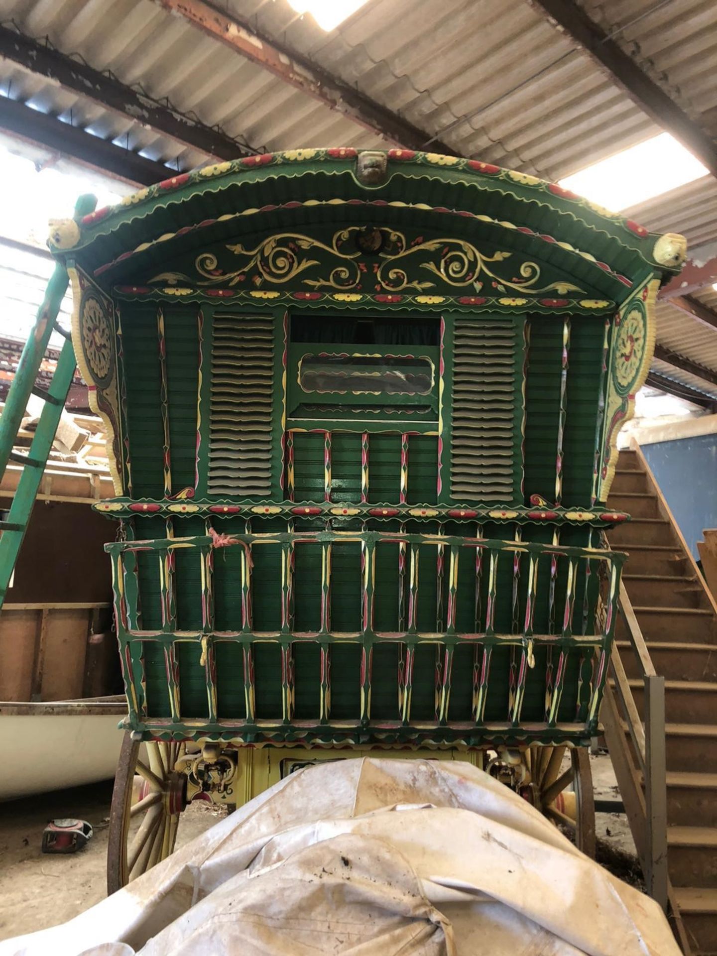 READING WAGON, painted dark green with cream and maroon decoration on a cream painted undercarriage. - Image 10 of 22