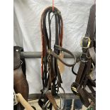 Gag leather bridle, horse size