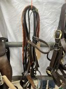 Gag leather bridle, horse size