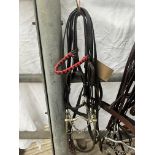 Pony size leather double bridle