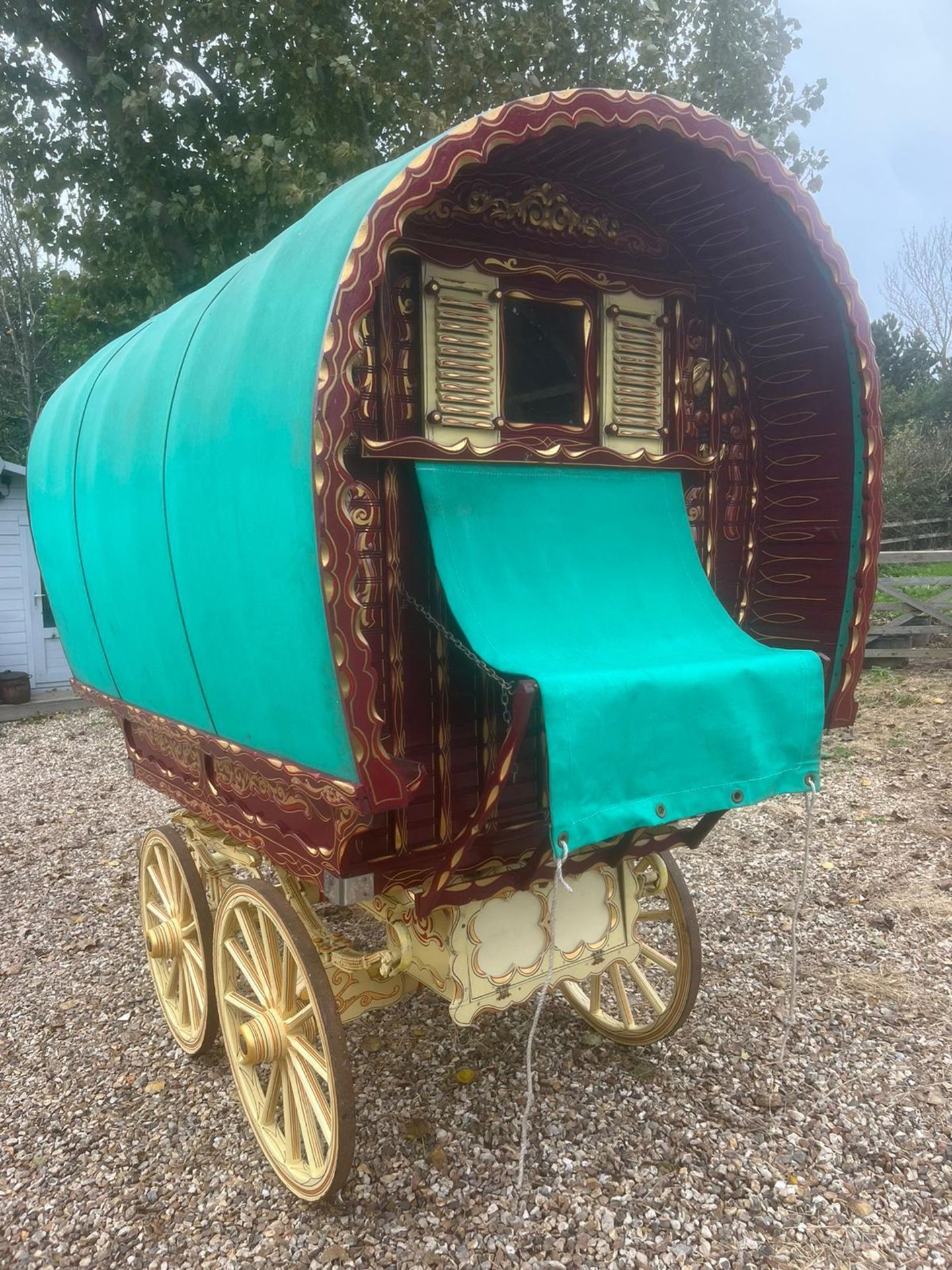 HALF SIZE OPEN LOT WAGON built on an old pony dray. - Image 2 of 13