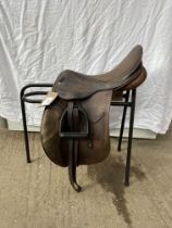 GFS Brown 17" leather GP saddle