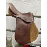 Brown saddle by Stubben 16.5". This lot carries VAT.