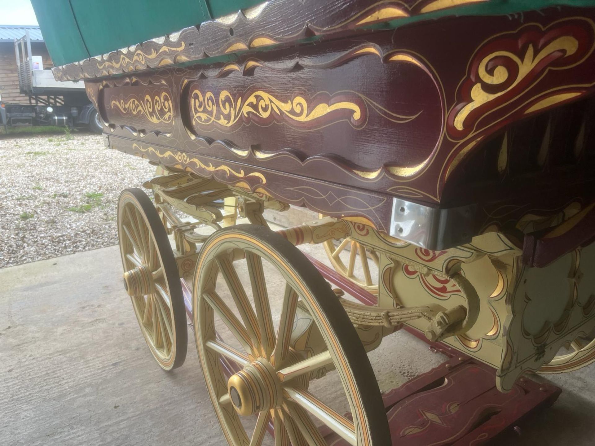 HALF SIZE OPEN LOT WAGON built on an old pony dray. - Image 13 of 13