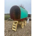 HALF SIZE OPEN LOT WAGON built on an old pony dray.