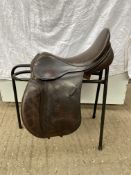 Brown leather 17.5" GP saddle by Lovatt and Ricketts