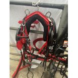 Set of cob size black and white metal harness. This lot carries VAT.