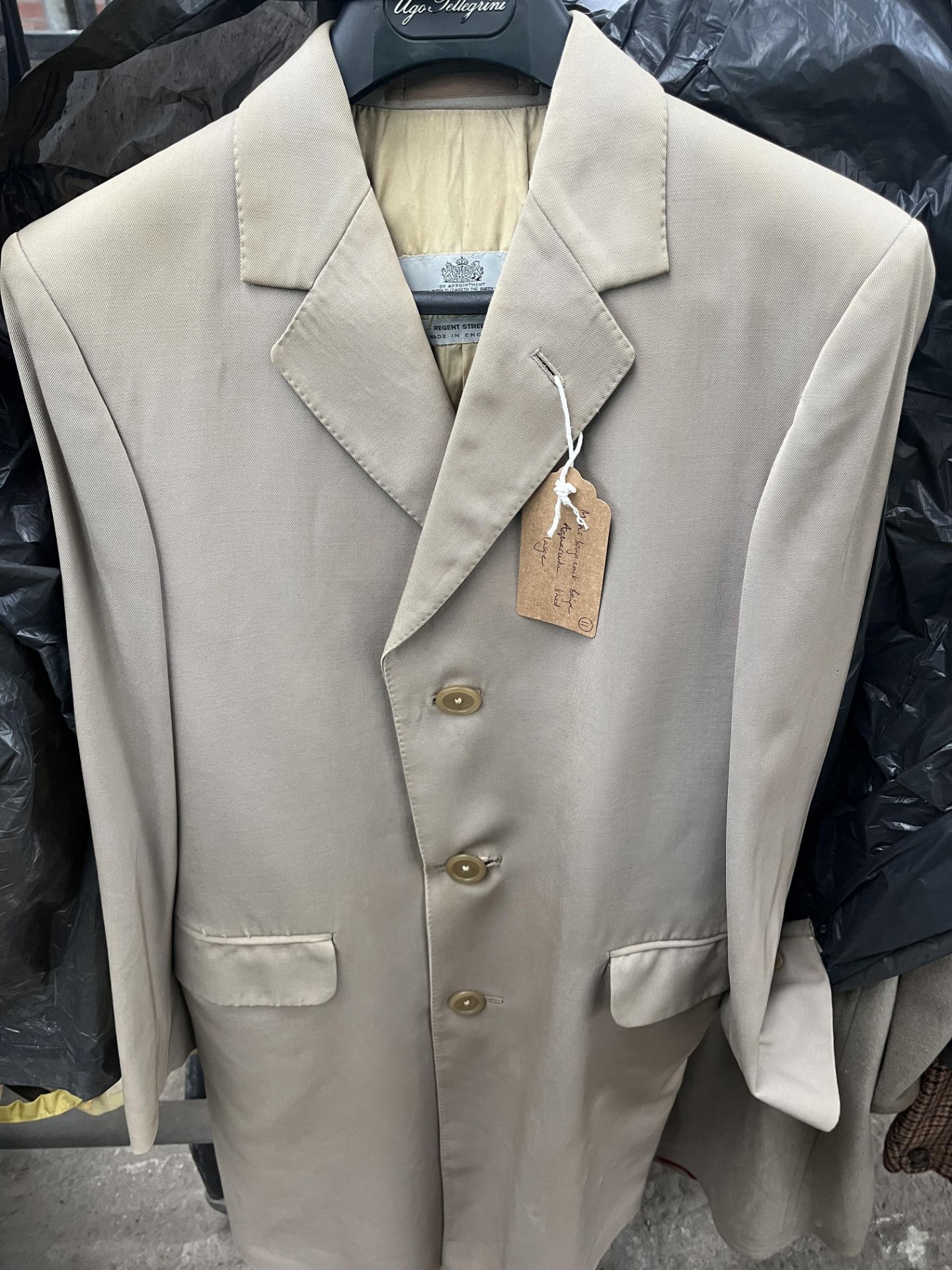 Full length beige coachman's coat with brown collar, together with a long beige coat by Aquascutum - Image 2 of 3