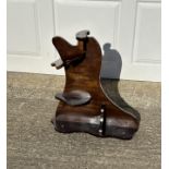 Wooden saddle and bridle rack