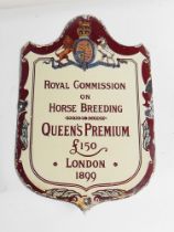 Enamel metal Queen Victoria Premium Plate 1899