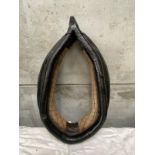Black leather heavy horse collar 26" by 13 1/2" wide.