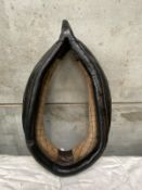 Black leather heavy horse collar 26" by 13 1/2" wide.